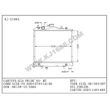 Radiador automotivo de resfriamento eficiente para Hyundai KIA Pride 93 OEM Kk139-15-200A